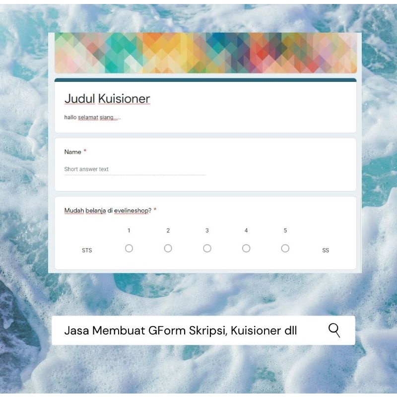 

Jasa Pembuatan GForm Google Kuisioner Surveii dll