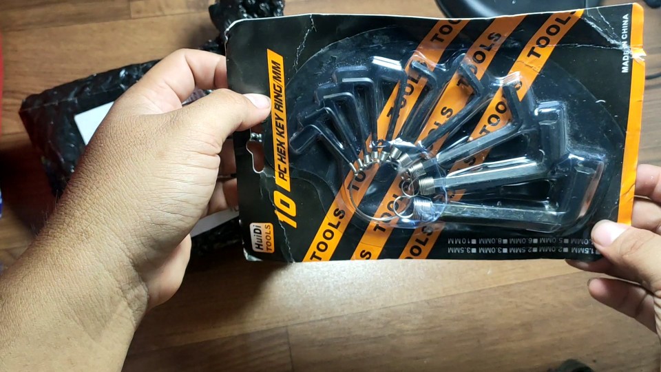 Gantungan Kunci L Ring 10 Set Pendek Hex Key Ring Wrench