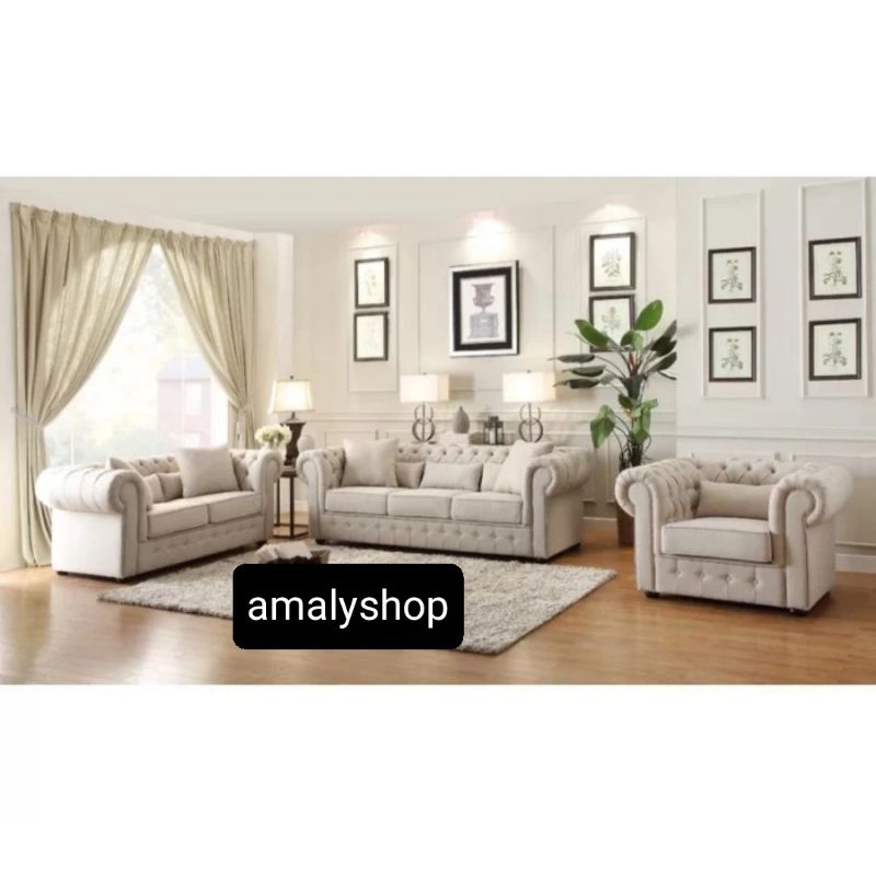 Sofa 321 Casterfield Supee Empuk Kursi Ruang Tamu Minimalis Elegant Jati Awet Model Sofa Terbaru