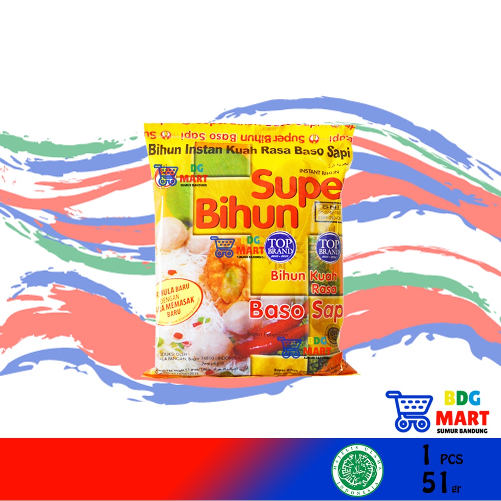 

Super Bihun Baso Sapi Bihun Instan Paling Nikmat Bumbu Atom Halal MUI - 65gr
