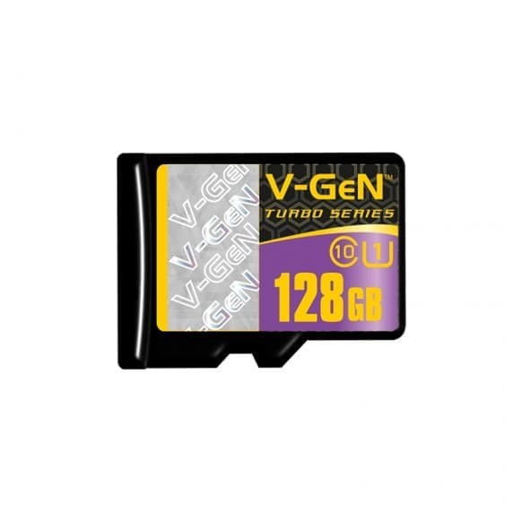 Memorycard V-GeN Micro SD 128GB Turbo With SD Adapter