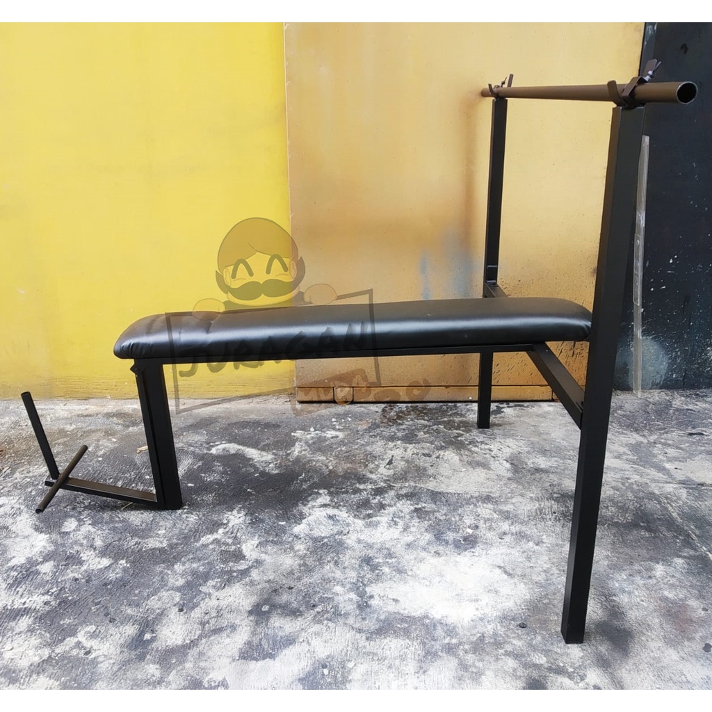 Alat Gym 3 in 1 Bench Press, Leg Curl dan Sit Up Di Rumah Aja Murah