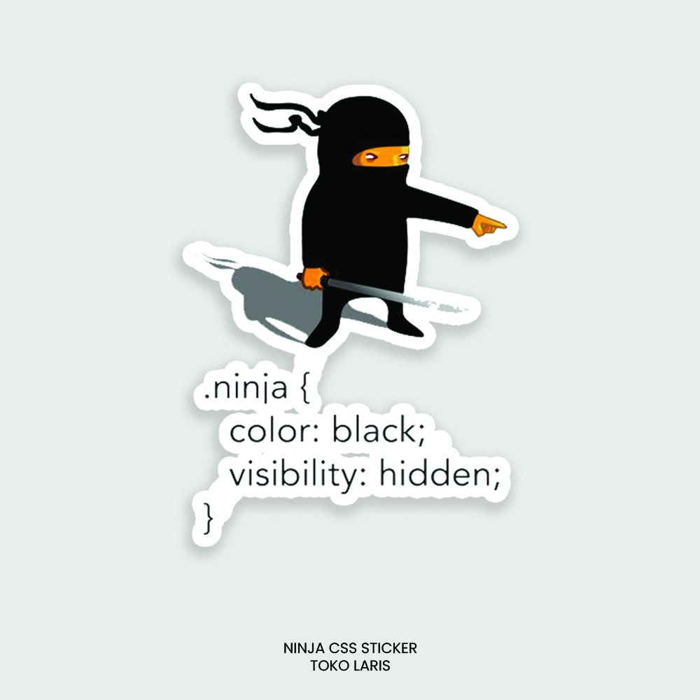 Sticker NINJA CSS Untuk Sticker Laptop, Tumblr, Helm, Case