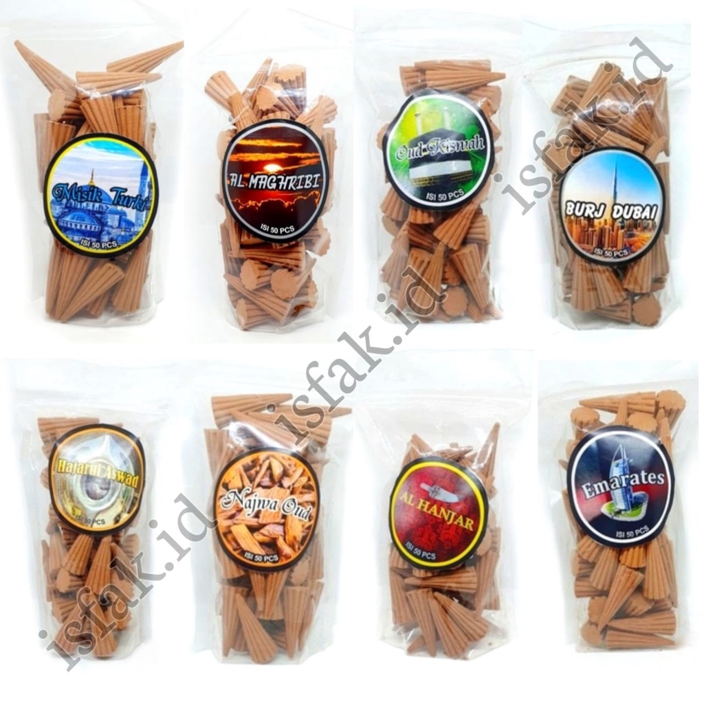 Promo ALL VARIAN Dupa Krucut Buhur Kerucut Isi 50 Pcs Aromaterapi Bakar Bukhur Cendana Sabaya Al Mag