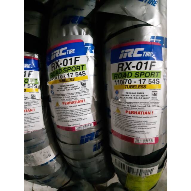BAN LUAR MOTOR 110/70-17 RING 17 IRC TUBELESS TL