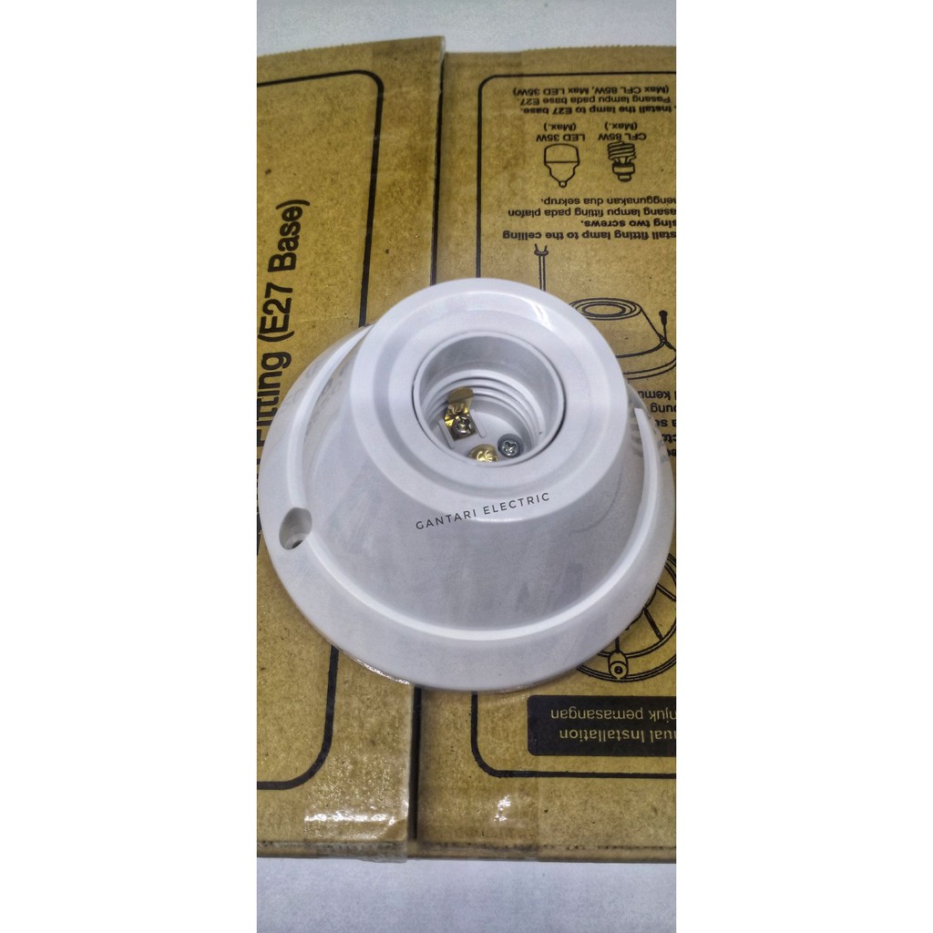 FITTING LAMPU PLAFON PANASONIC E27 BULAT FLP0300210AA PUTIH