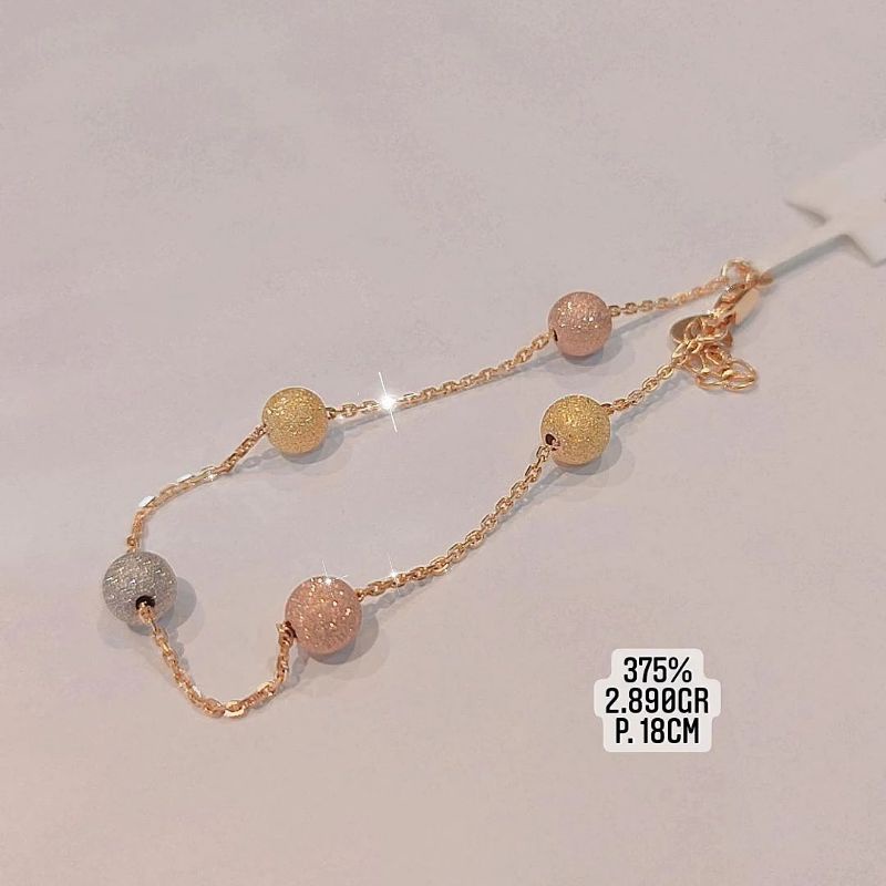 Gelang Emas Asli Model Dior Kadar 375%/8Karat