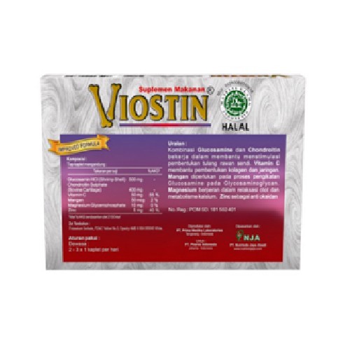 Viostin Halal - 1 Box @ 30 Kaplet Supplemen Sendi