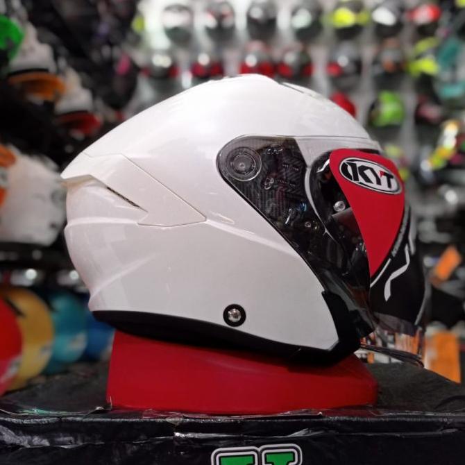 kyt helm nfj white glossy original termurah