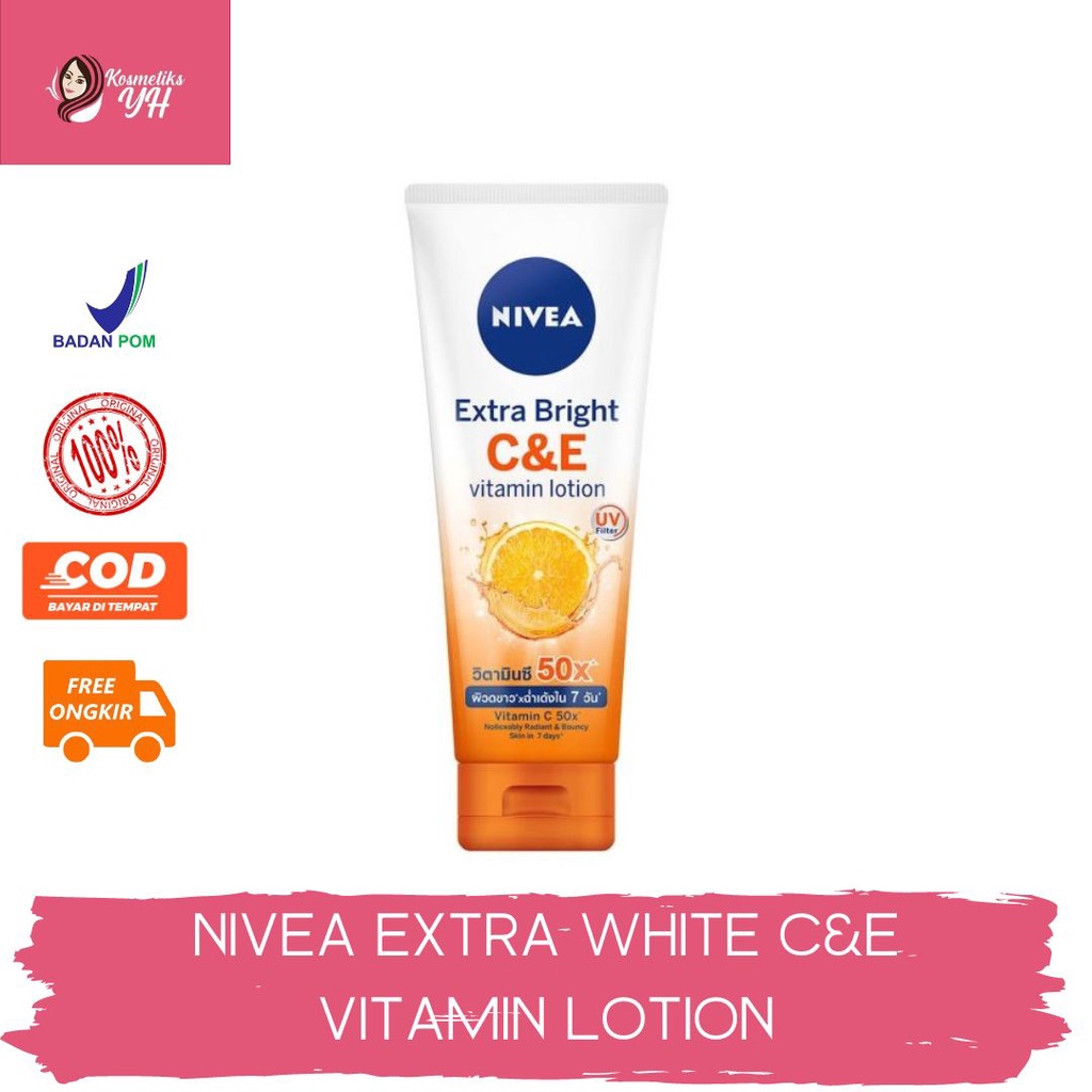NIVEA BODY LOTION EXTRA BRIGHT C&E VITAMIN LOTION HANDBODY NIVEA MENCERAHKAN DAN MERAWAT KULIT AGAR 