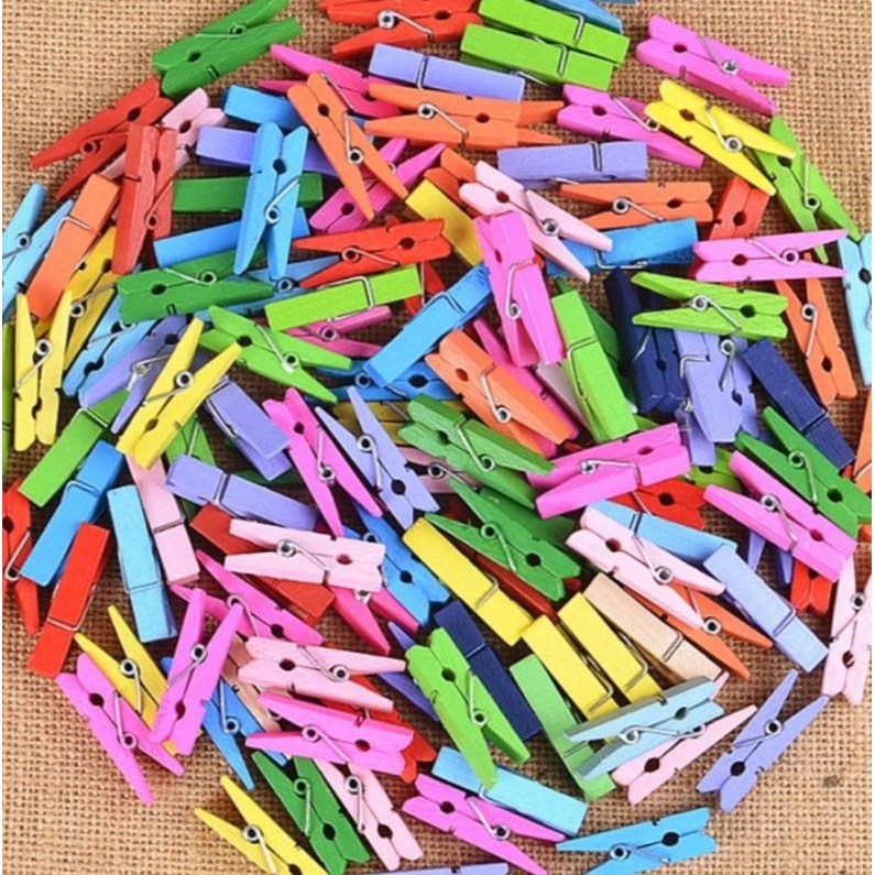 Wooden clip mini / Penjepit Fhoto bahan kayu / Gantungan Fhoto Palaroid / Jepitan Fhoto Palaroid