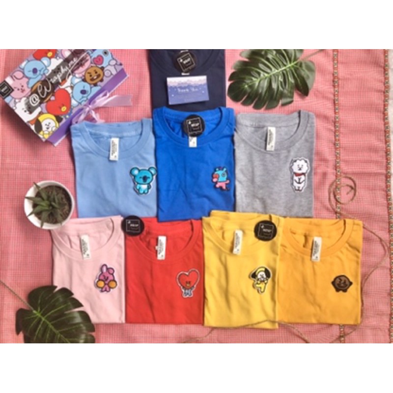 Set Baju Kaos BT21 Lengan Pendek Anak