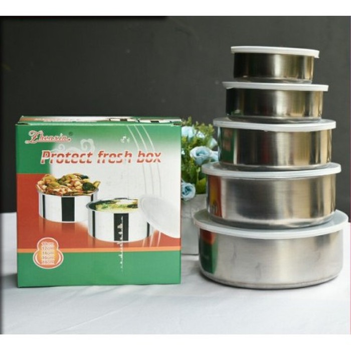 Rantang Beranak 5 Susun - Tempat Makan Stainless 5 Susun HMP