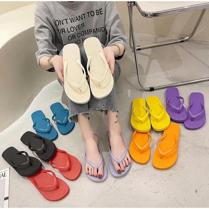 Sandal Jepit Wanita Polos Simple Trandy