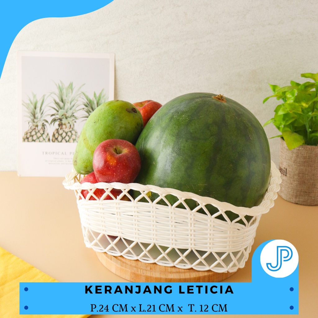 Keranjang Plastik Serbaguna Tempat Buah Dan Parcel Warna Pastel/Keranjang Leticia