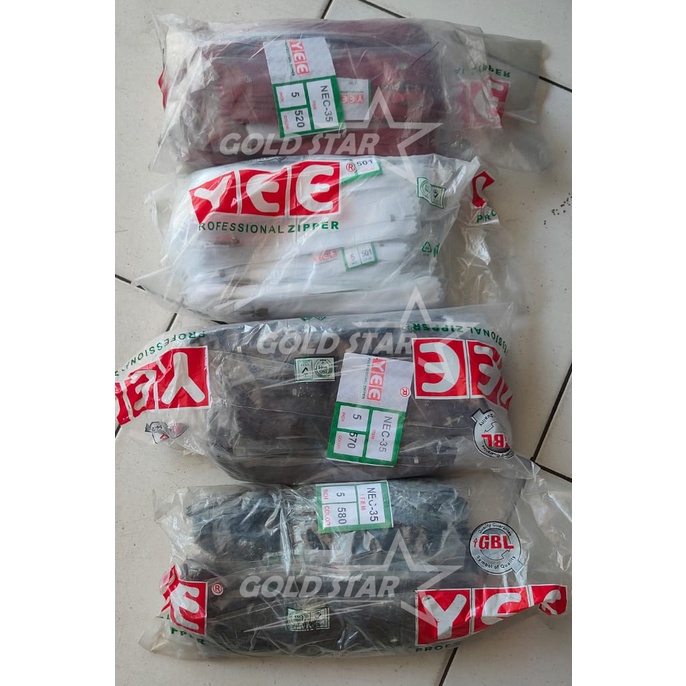 Resleting Celana YEE 5&quot; Resleting Rok Nylon Gigi Kecil 10 lusin