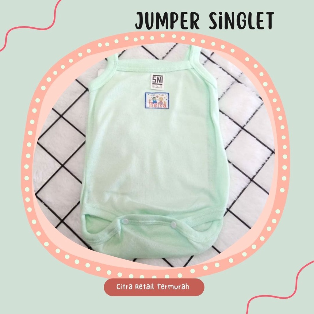 Singlet Jumper tanktop bayi | singlet anak perempuan jumpsuit | pakaian dalam baju katun polos warna murah | Giftset Kado Kelahiran Bayi Yongkid