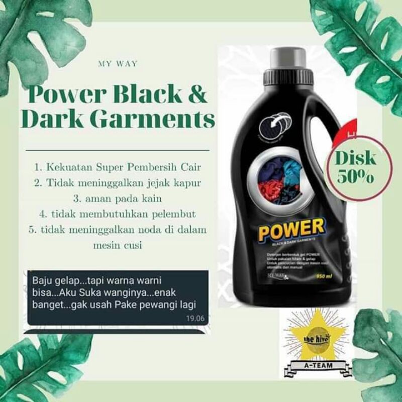POWER BLACK AND DARK GARMENTS MYWAY/ DETERGEN GEL POWER