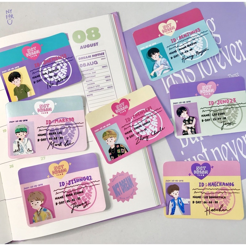 NCT DREAM ID CLUB STICKERS