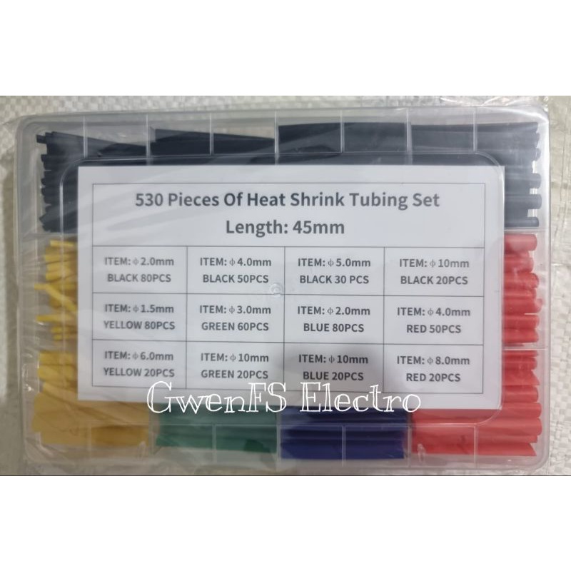 Selang Bakar Selongsong Bakar Heat Shrink Warna Warni Per Box