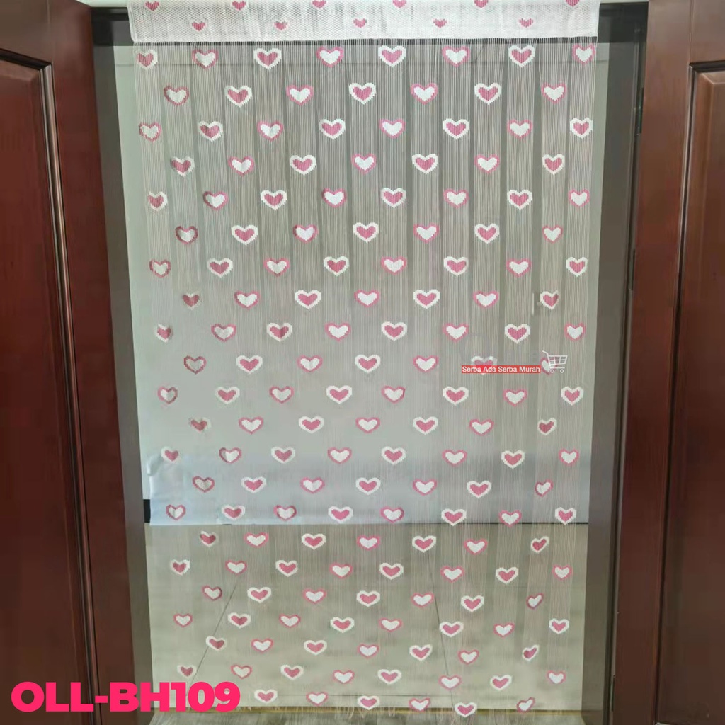 TIRAI BENANG BERMOTIF TIRAI PINTU TIRAI KAMAR BH-105/109