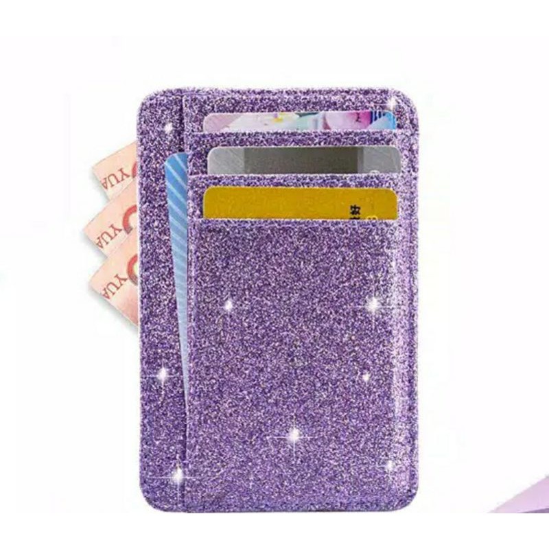 CARD HOLDER GLITTER SLIM WALLET MURAH DOMPET