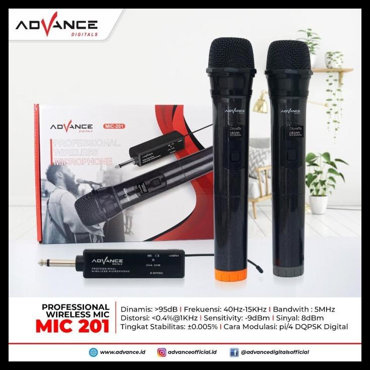 Jual Microphone Wireless Advance Mic Karaoke Double Tanpa Kabel