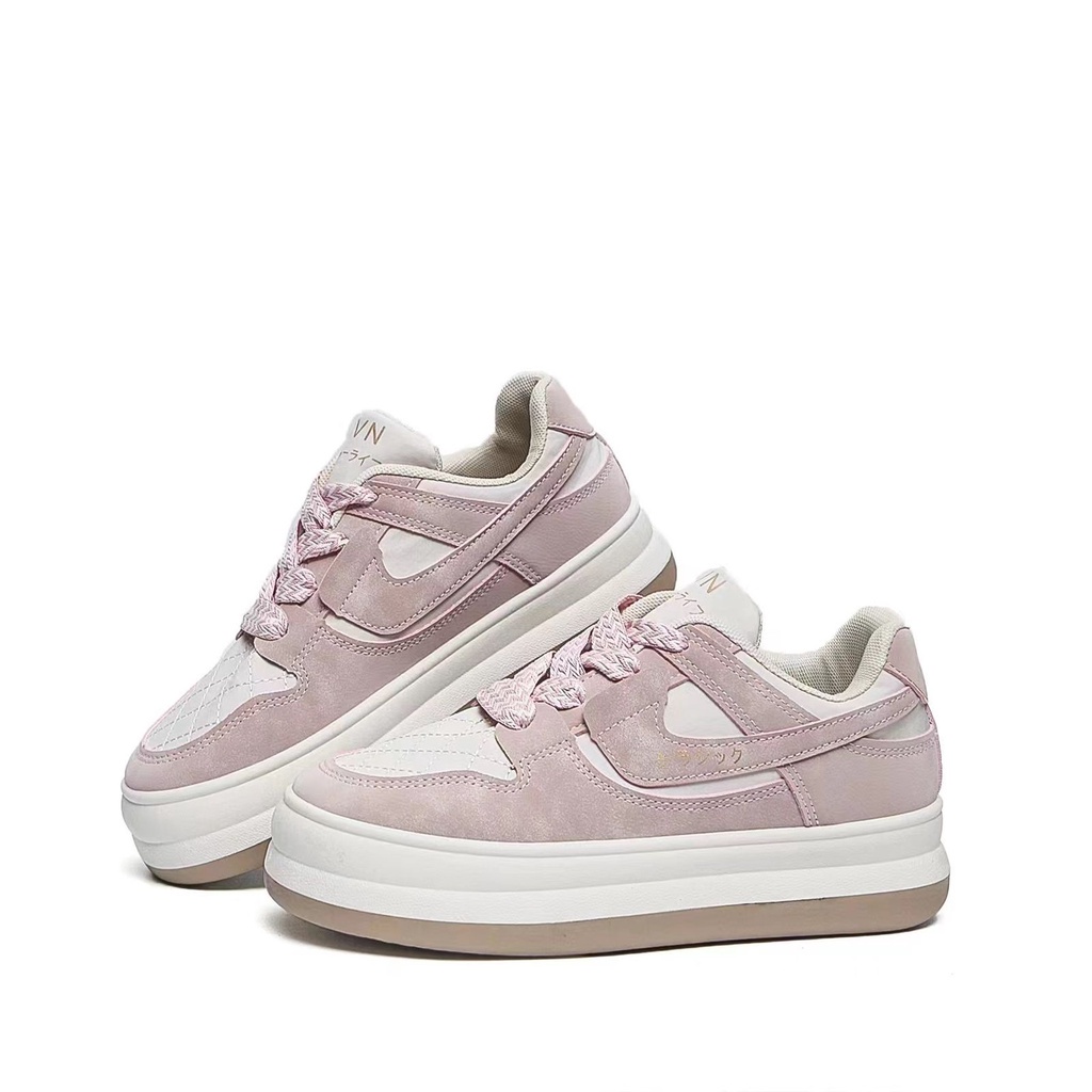 [GROSIR][COD] SEVEN_DAY SEPATU WANITA TALI TEBAL KAYA JEPANG SNEAKERS WANITA PINK H-717