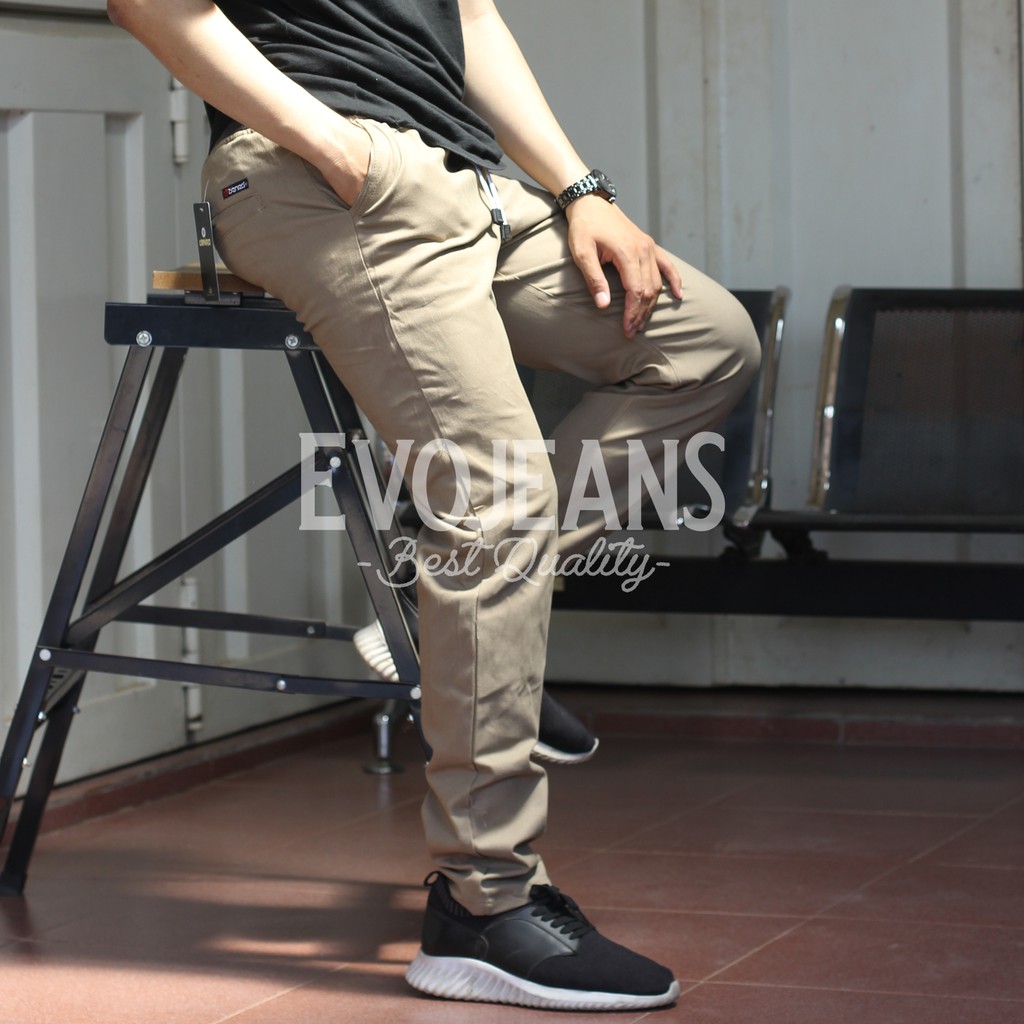 CELANA PANJANG CHINO PANTS PINGGANG KARET EVO JEANS CELANA PANJANG CHINO PANTS PINGGANG KARET EVO JEANS