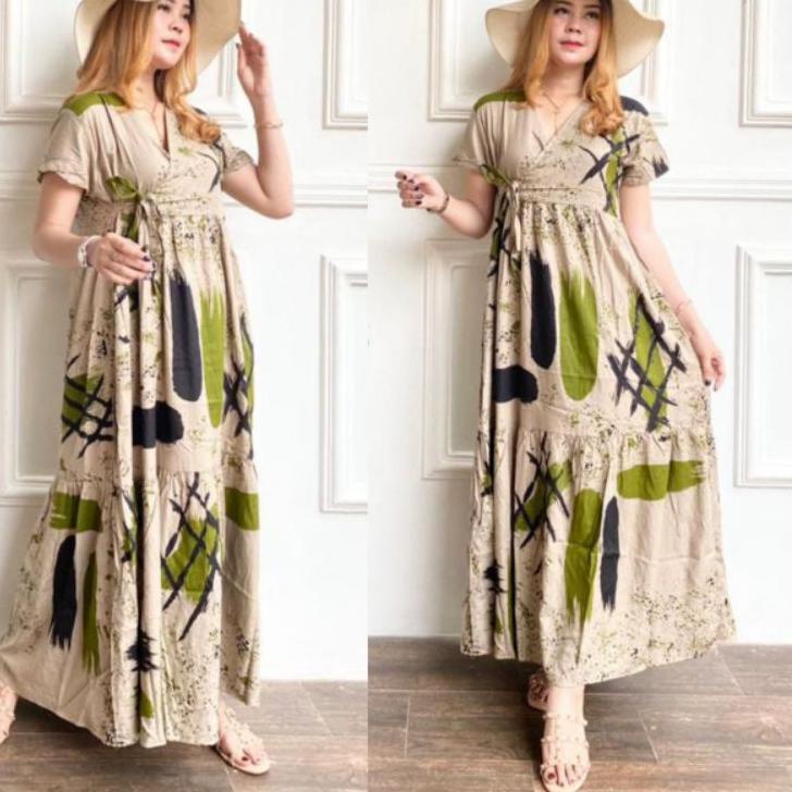 LONGDRESS KIMONO CORET|| LONGDRESS ABSTRAK CORET || KIMONO KEKINIAN ||DRESS ADEM BALI || DASTER INCE