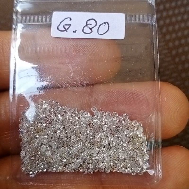 Natural Diamond, berlian putih eropa - ukuran 0,0125 atau gugur (pecah) 80 - Berlian tabur asli orig