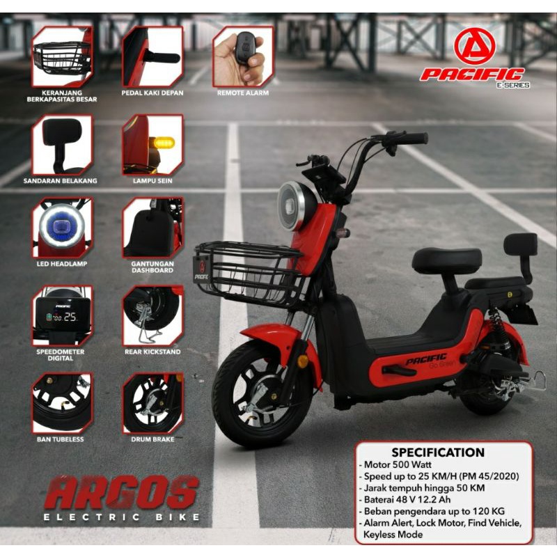 Sepeda listrik PACIFIC ARGOS 500 watt