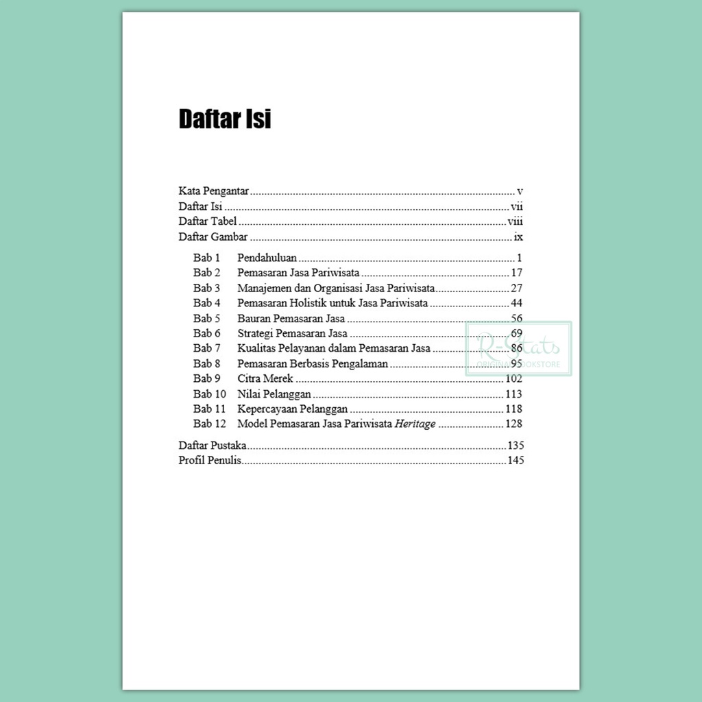 Buku Pemasaran Jasa Pariwisata (Dilengkapi dengan Model Peneltian Pariwisata Gedung Heritage di Bandung Raya) - Dewi Pertiwi-1