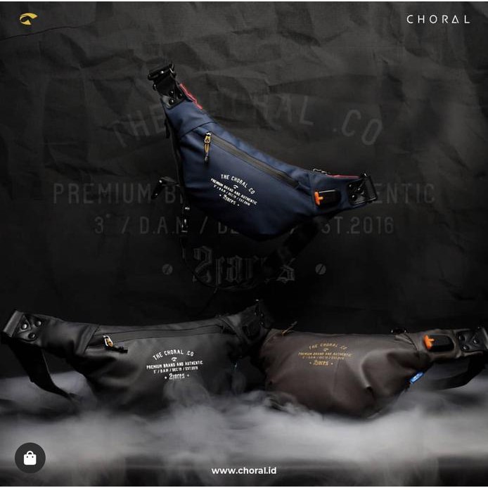 WAIST BAG TAS SELEMPANG CHORAL VEGAS 2 FACES TAHAN AIR