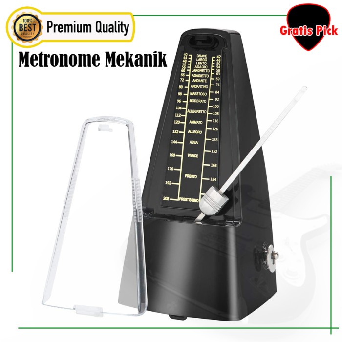 Metronome Mekanik / Mechanical Metronome Gitar Piano Tanpa Baterai