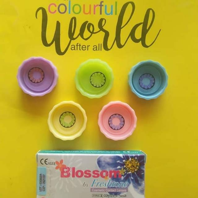 SALE Softlens Blossom by Freshtone Khusus Minus Warna Brown Grey Blue Green Violet Promo Murah