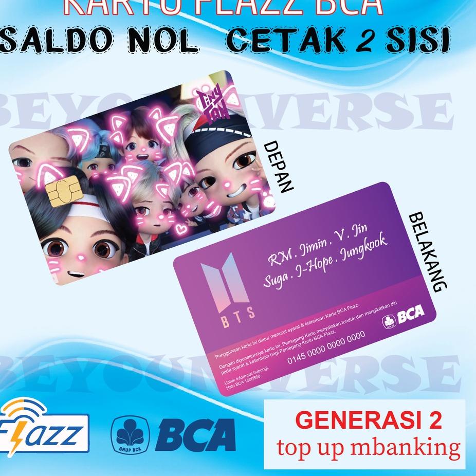 Promo Terbatas Kartu Flazz BCA gen 2 / MANDIRI E-money BTS Tinytan Tiny Tan Doll Magic Shop Custom K