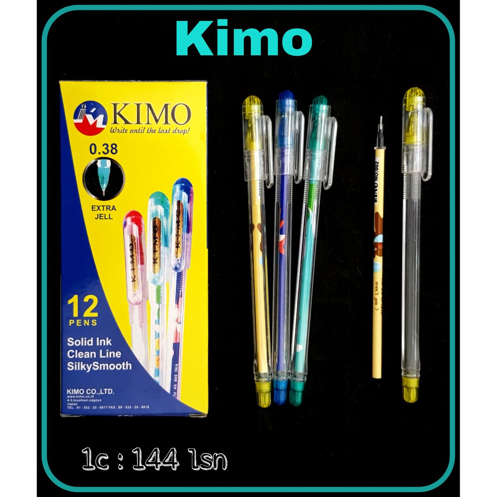 

MJ Bolpen Gel KIMO 0.38mm(!2pc) / Pulpen Tinta / Pulpen Gel /Pena/Pen Jel/Balpen/Ballpoint