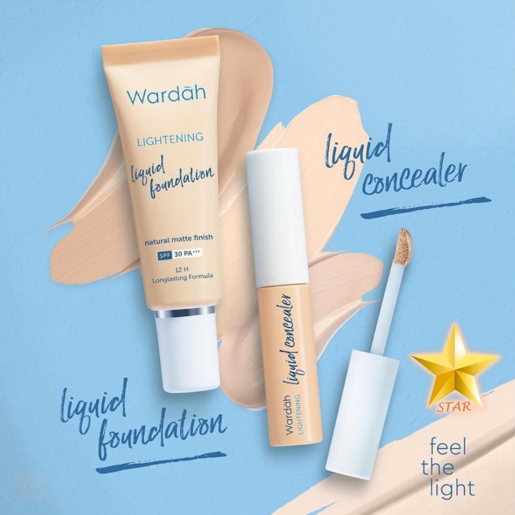 ORIGINAL Wardah Lightening Liquid Concealer / Foundation Wajah 7 Gr