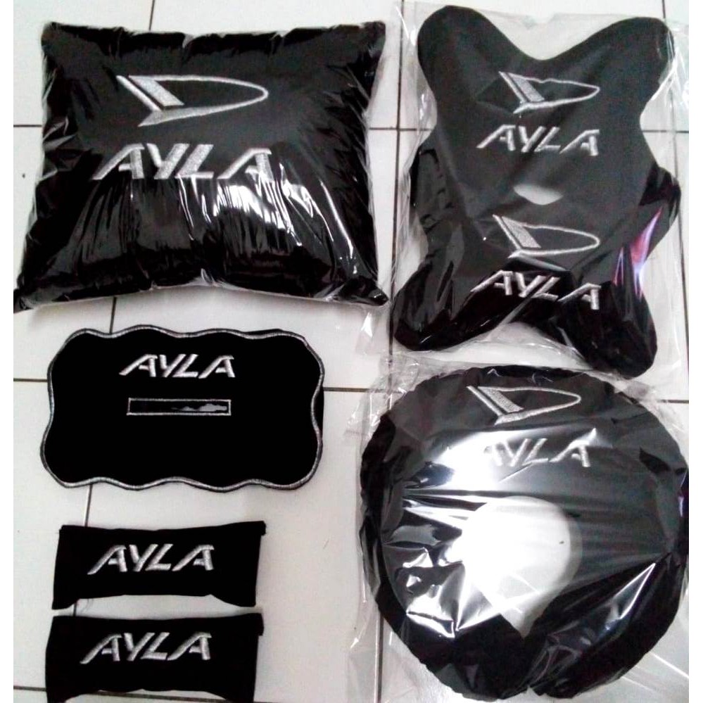 Daihatsu Ayla bantal mobil custom aksesoris interior 5 in 1
