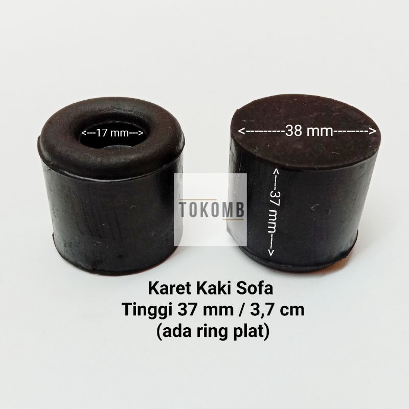 Karet Kaki Sofa Tinggi 37 mm / Karet Kaki Box Speaker Tebal
