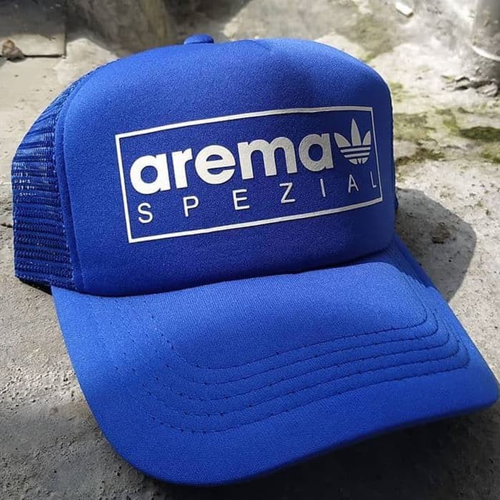 PAKAIAN PRIA, Topi Trucker Jaring HAT AREMA ADiDAS SPEZiAL polos custom Pria Malang