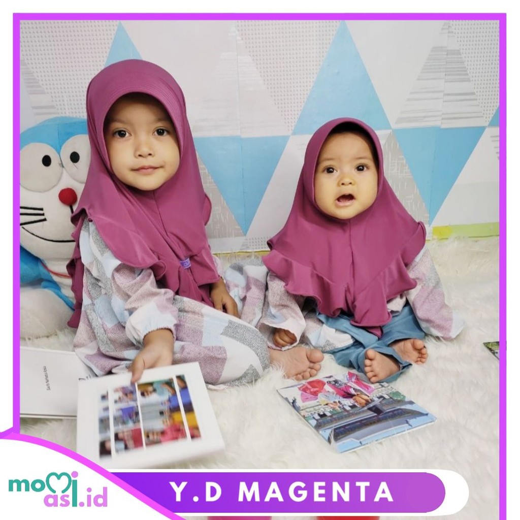 Kerudung Anak Jilbab Hijab Anak Bayi Perempuan Premium Yuki Daily-YUKI MAGENTA