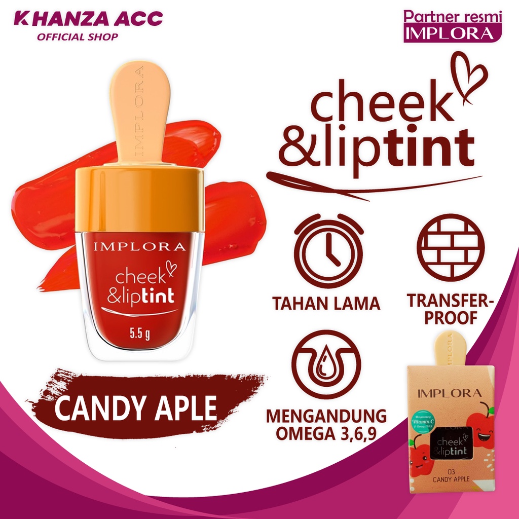 KHANZAACC Implora Cheek and Liptint Original BPOM Lip tint Implora