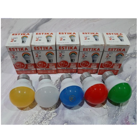 LAMPU ESTIKA LED WARNA WARNI 2 WATT