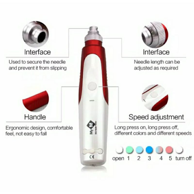 Original MYM Alat Dermapen  Bopeng Nano Needle BB Glow 100%