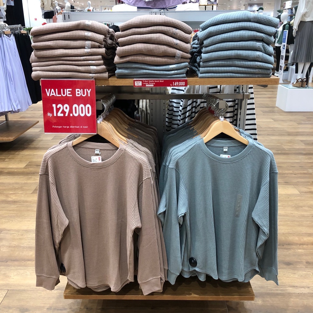 Jastip Uniqlo Waffle Lengan Panjang | Baju Wanita Uniqlo