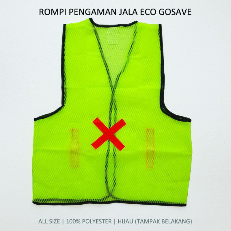 ROMPI PENGAMAN | Safety Vest Keselamatan Proyek Jala Jaring Polyester Gosave murah