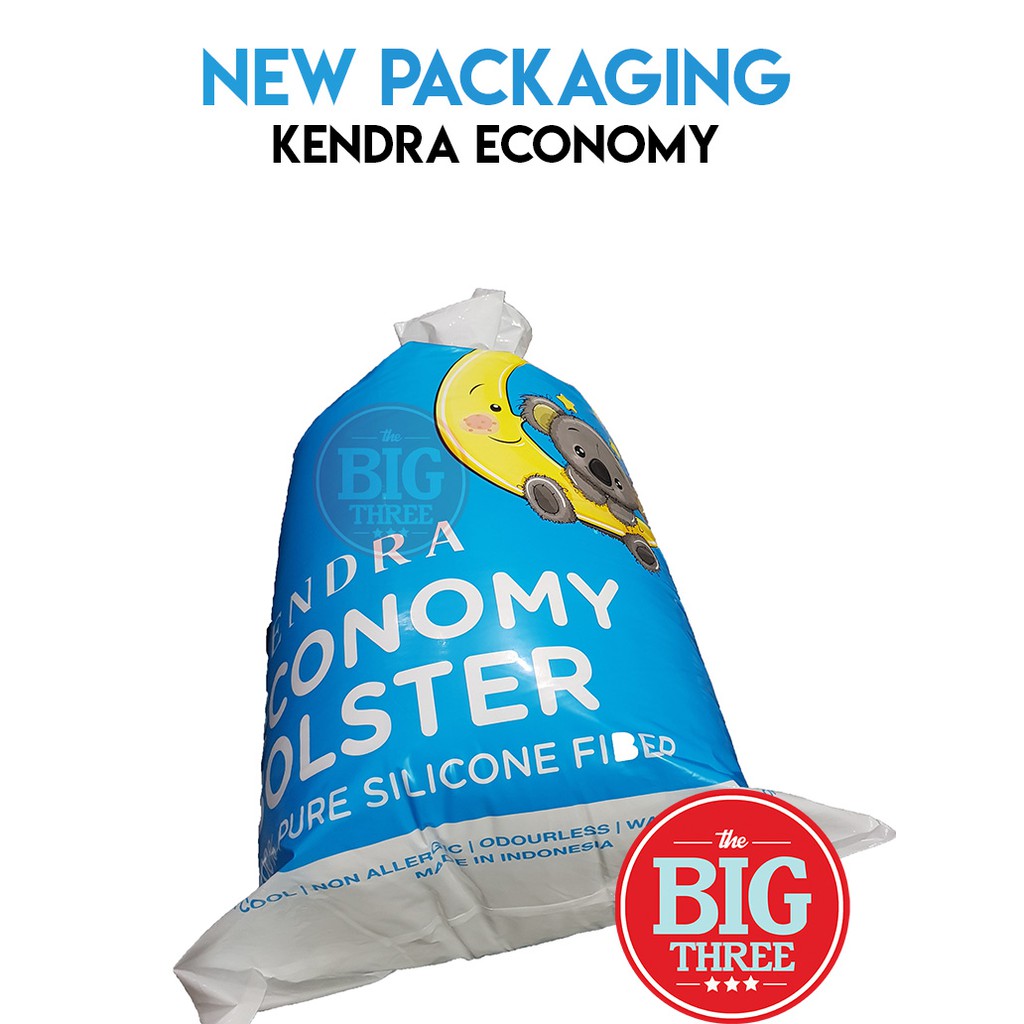 KENDRA ECONOMY - Bantal / Guling Silikon - Soft Pillow Bolster - Super grade AAA - Tidur - Kepala