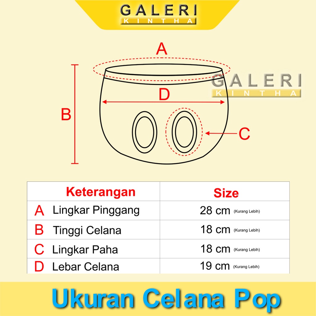 Celana Pop Bayi Lusinan New Born Murah Celana Kacamata Baru Lahir